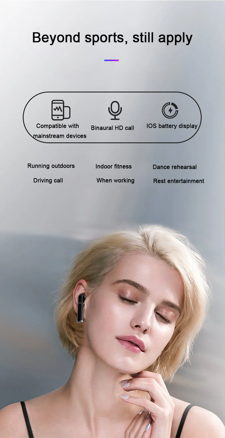 Moloke мини беспроводные Bluetooth наушники спортивные стерео вкладыши гарнитура с зарядной коробкой микрофон для всех смартфонов