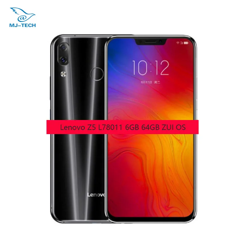 Lenovo Z5 L78011 6 ГБ 64 Гб ZUI 3 9 2 дюйма 2246x1080 Восьмиядерный процессор Snapdragon 636 AI двойная