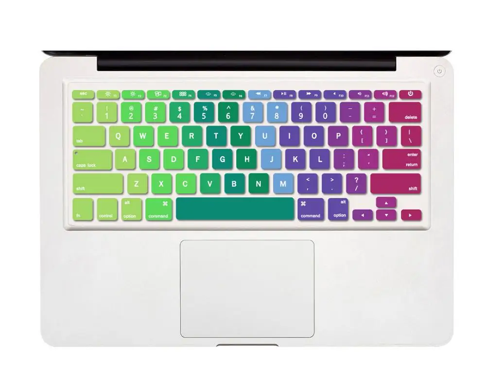 Rainbow Английская раскладка, силиконовая клавиатура, Обложка для Apple MacBook Air 11 A1370 A1465, модель 11,6 дюйма, США, раскладка, защитная крышка - Цвет: Rainbow
