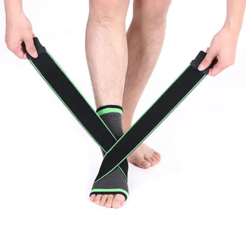 3D ткацкий напорный бандаж Велоспорт поддержка щиколотки для спорта Pad +