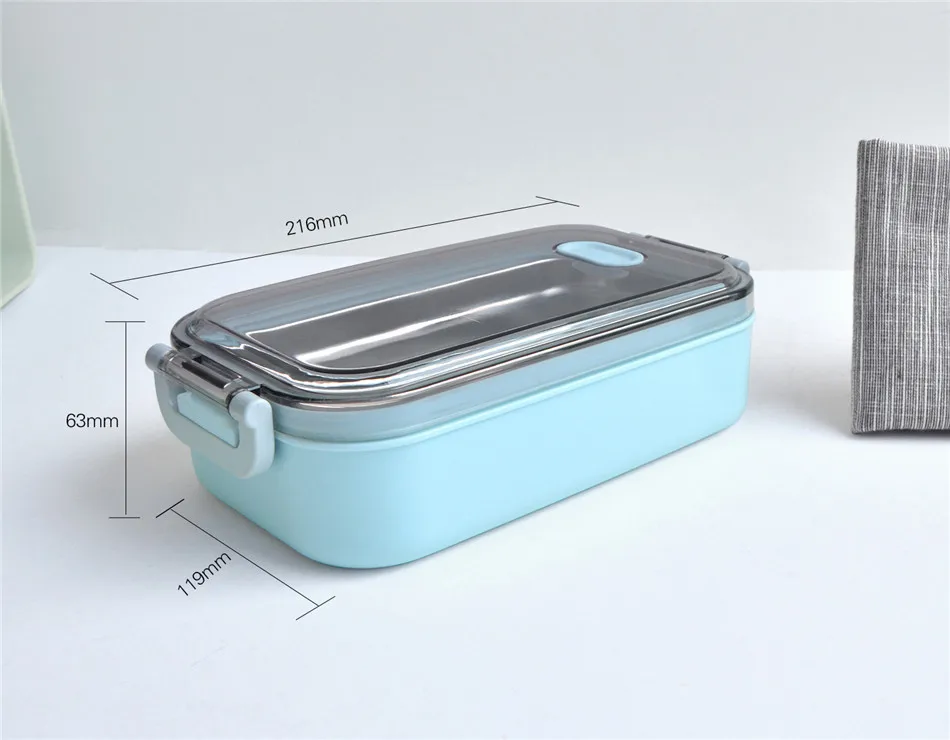 MICCK коробка Bento из нержавеющей стали Герметичный Ланч-бокс для кухонных принадлежностей контейнер для еды контейнер для хранения продуктов
