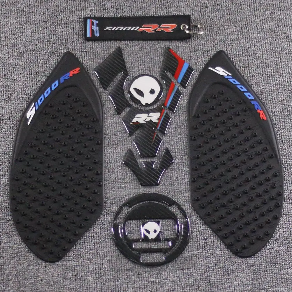 

Carbon Fiber Motorcycle Fuel Tank Cap Sticker Pad Anti Slip Traction Decal For BMW S1000RR S1000 RR HP4 Tank Cover Protector