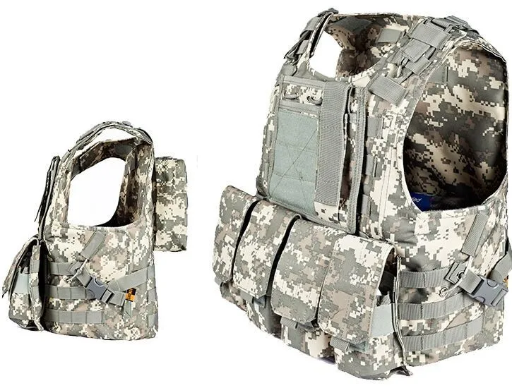 Военный Molle тактический FSBE Стиль Перевозчик жилет ж/медицинская сумка A-TACS FG 1000D нейлон