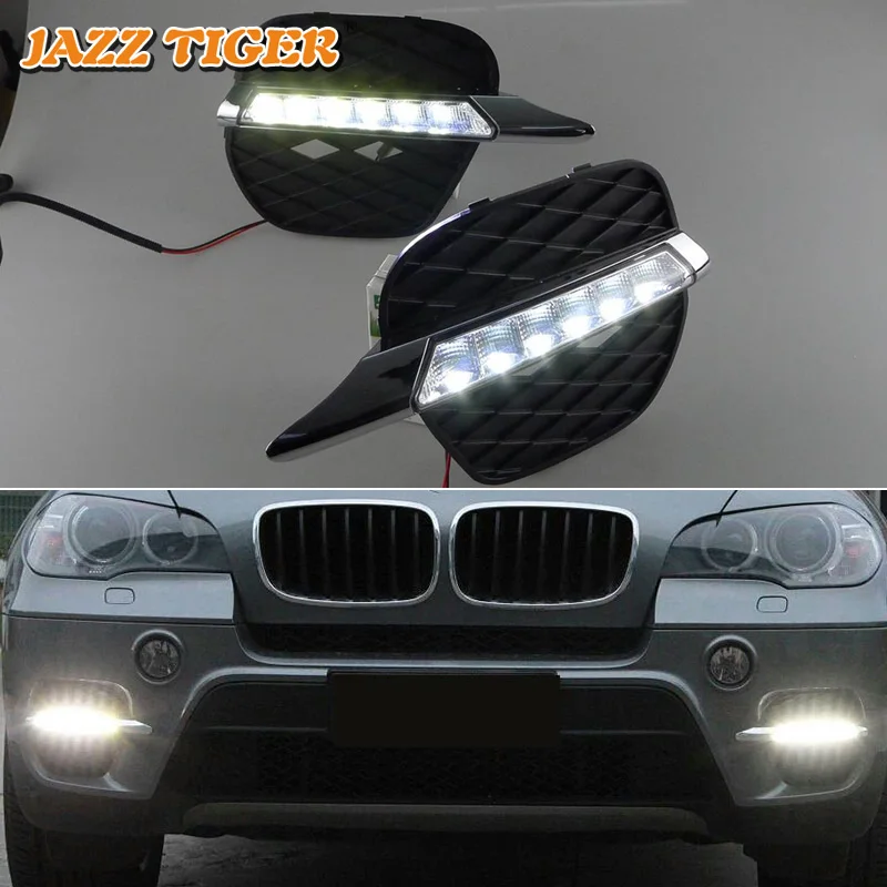 Для BMW E70 X5 2011 2012 без ошибки дневные ходовые огни светильник светодиодный DRL