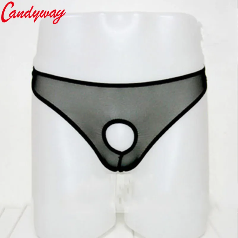 Сексуальный шелковый сильный мужской с отверстием для пениса полупрозрачные