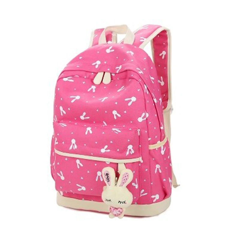 Женские рюкзаки с рисунком кролика школьный рюкзак 4 шт./компл. школьные сумки