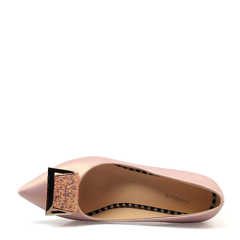 Faomus Fashion со стразами женские туфли с зауженным носком OL пригородных Shoes в