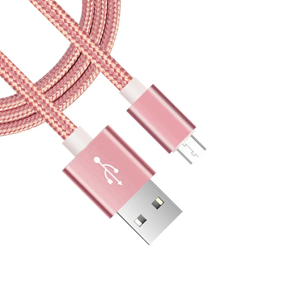 Кабель Micro USB 2 А 1 м нейлоновый адаптер для быстрой зарядки и синхронизации данных