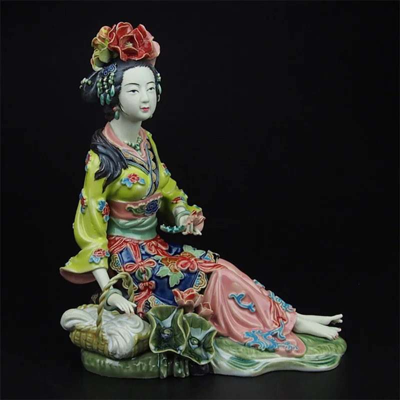Коллекционная статуэтка женщины в китайском стиле фарфор керамика продаже|figurine