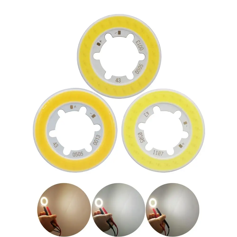 

allcob manufacturer annular 43mm LED COB Light Source for bulb lamp genesis chips 15-17V 300mA Warm White 5W COB LED moudle