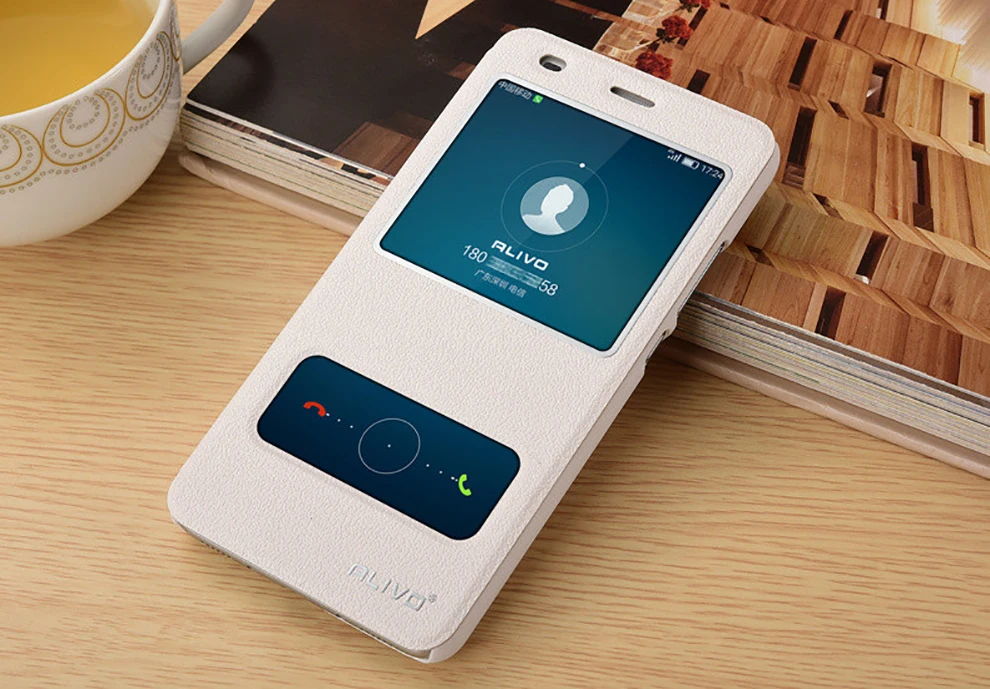 Кожаный чехол для телефона huawei Honor 5C 5X 6X с окошком, высококачественный защитный чехол-книжка, аксессуары