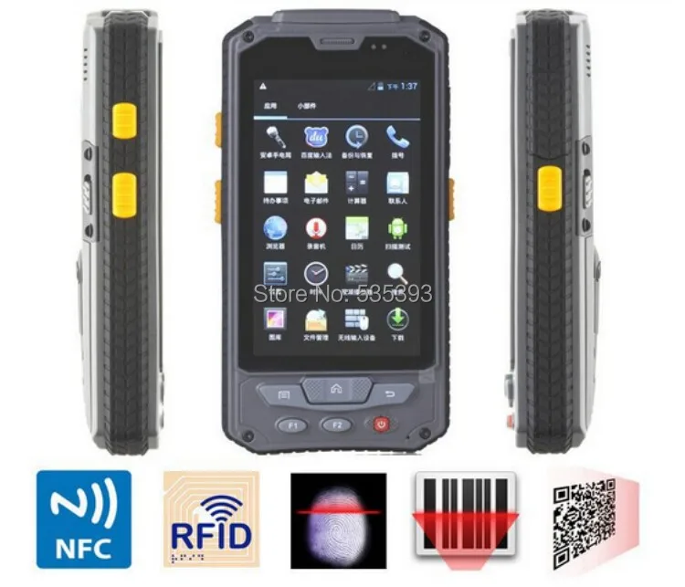 Портативный терминал сбора данных UHF RFid 2D лазерный сканер штрих кода для andorid КПК