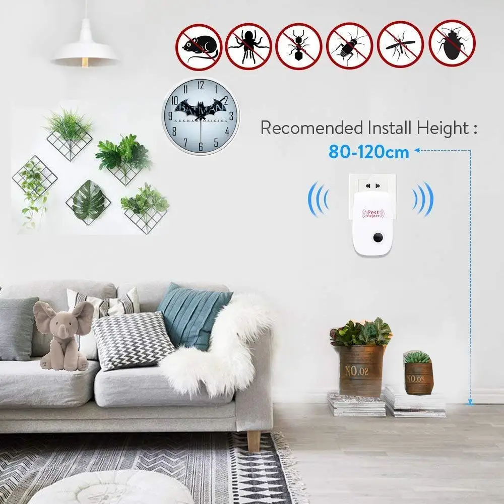 Ультразвуковой Отпугиватель вредителей насекомых москитный убийца электронный