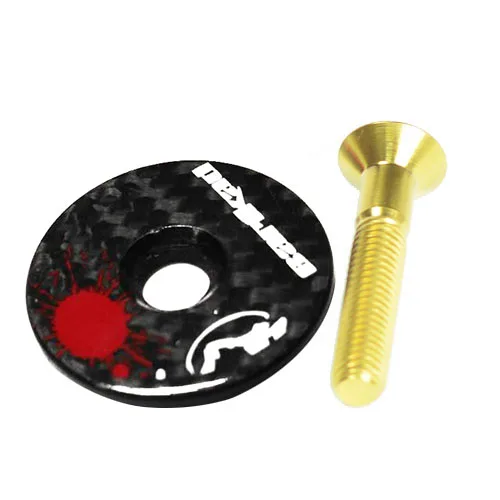 with golden screw Гарнитура, велосипедная Кепка, tem caps MCELO, верхняя Кепка, гарнитура для велосипеда с винтом для 28,6 мм 1 1/", Вилочная трубка, колпачки для гарнитуры - Цвет: with golden screw