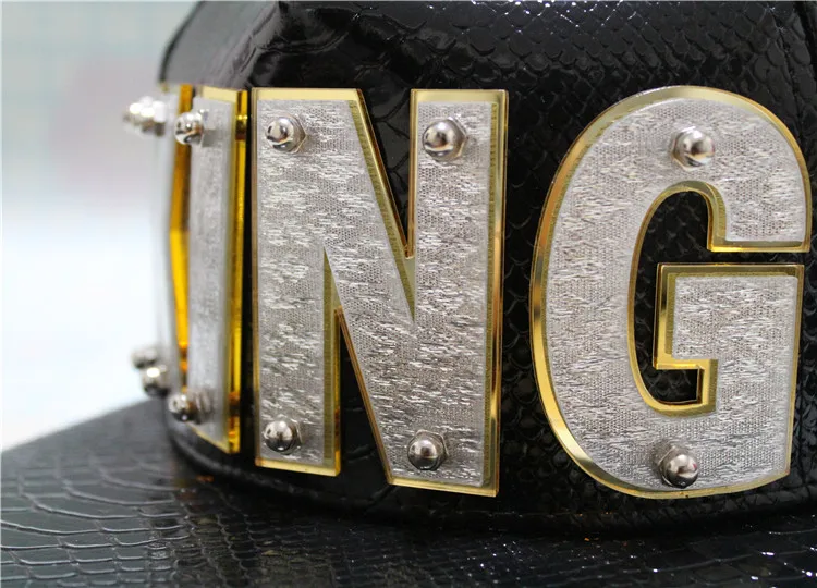 Кепка в стиле хип хоп с кристаллами и акриловыми буквами заклепками King из