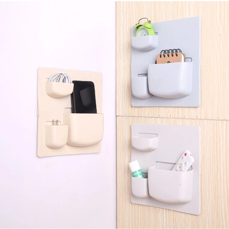 

010 Multi-function wall storage rack without perforation kithen storage shelf bathroom storage holder 21.6*21.6*4.5cm