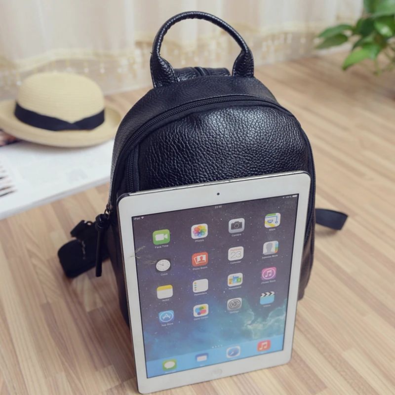 Популярные женские рюкзак Водонепроницаемый из искусственной кожи Колледж