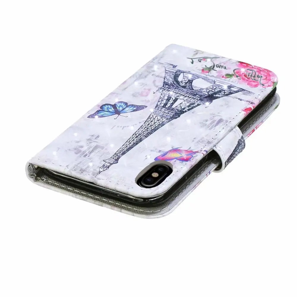 Вертикальный чехол с откидной крышкой для iPhone 5S 6S 7 8 плюс XS 3D бумажник Apple Max XR Plus