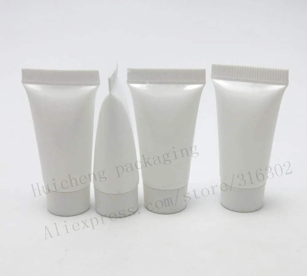 100 x Travel Empty Portable 5ml White Facial Cleanser Bottle Refillable Makeup Container Sample Bottles Soft Tube | Красота и