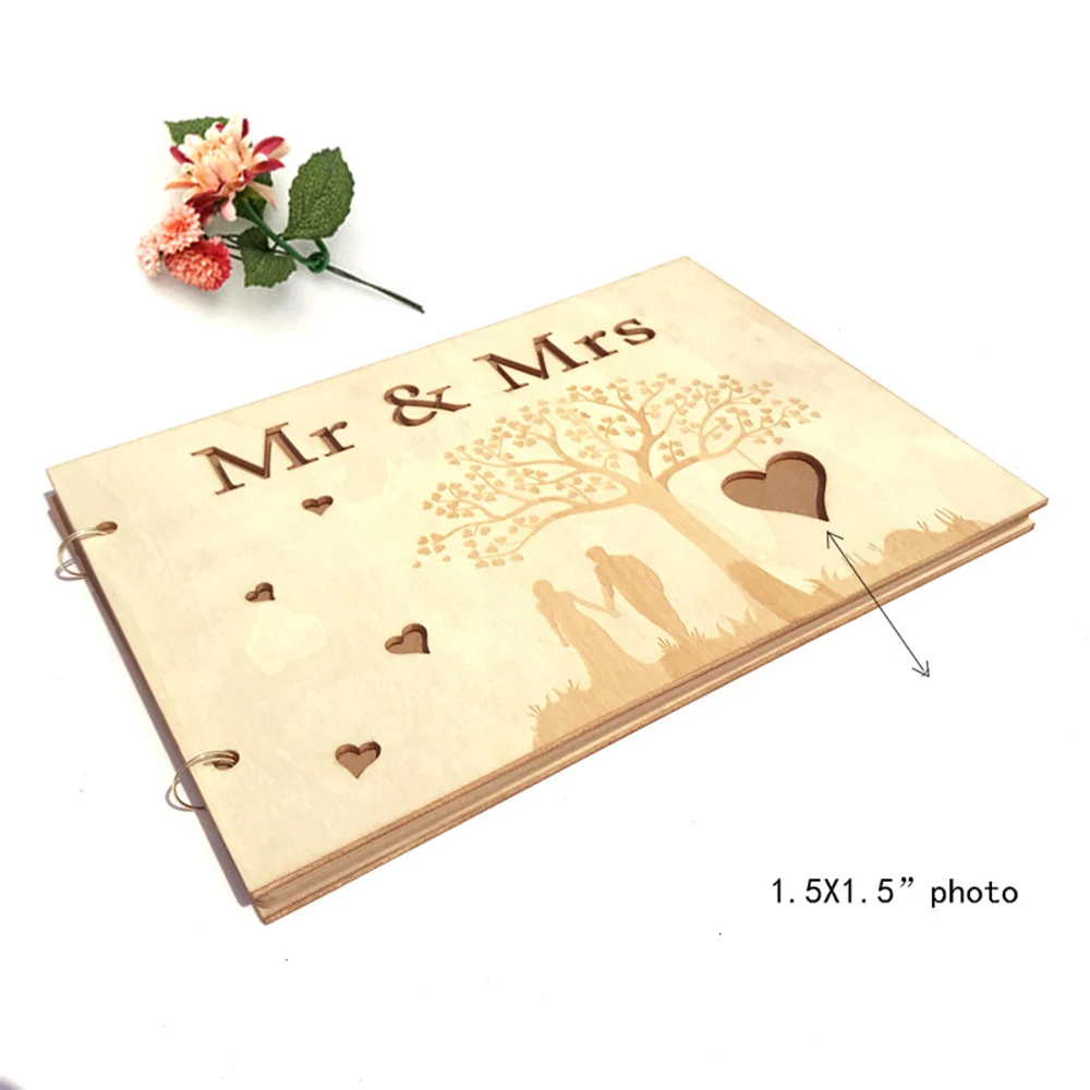 Деревянные украшения подпись гостевые книги ручной работы любовь мистер и