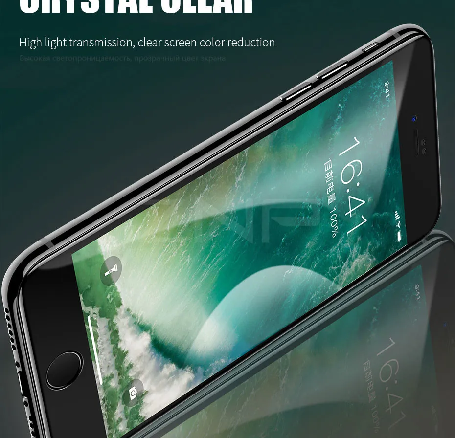 ZNP полное покрытие 6D Edge закаленное стекло для iPhone X 7 8 6 6 S Plus Защита экрана для iPhone 10 6 6 S 7Plus защитная пленка
