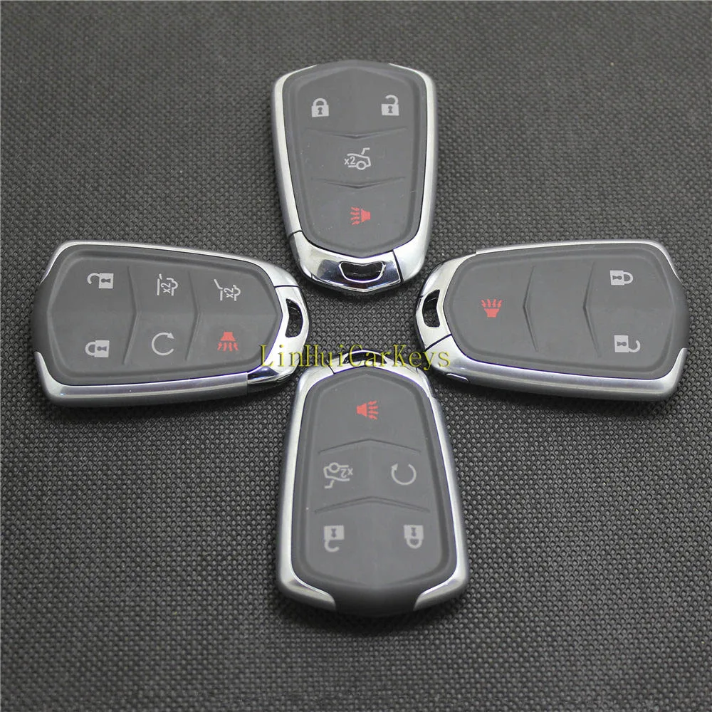 

PINECONE Key Case for CADILLAC ATS XTS SRX CT6 XT5 ATSL Remote Key 3/4/5/6 Buttons Remote Blank Key Shell 1 PC With Uncut Blade