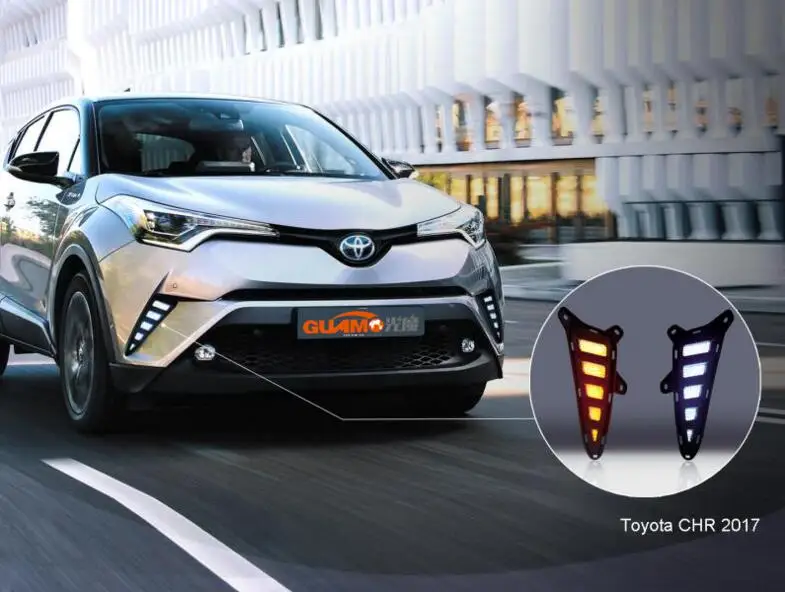 Автомобильные аксессуары для Toyota C HR CHR 2016 2017 DRL светодиодсветодиодный дневные