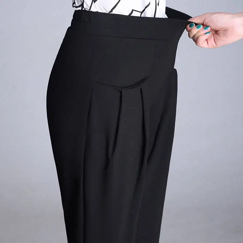Брюки-султанки LOMAIYI женские с завышенной талией эластичные штаны для работы