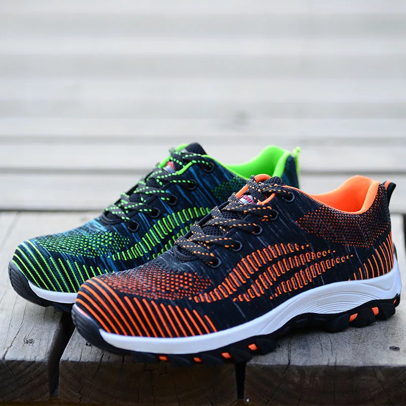 Ботильоны мужские сетчатые со стальным носком Рабочая защитная обувь