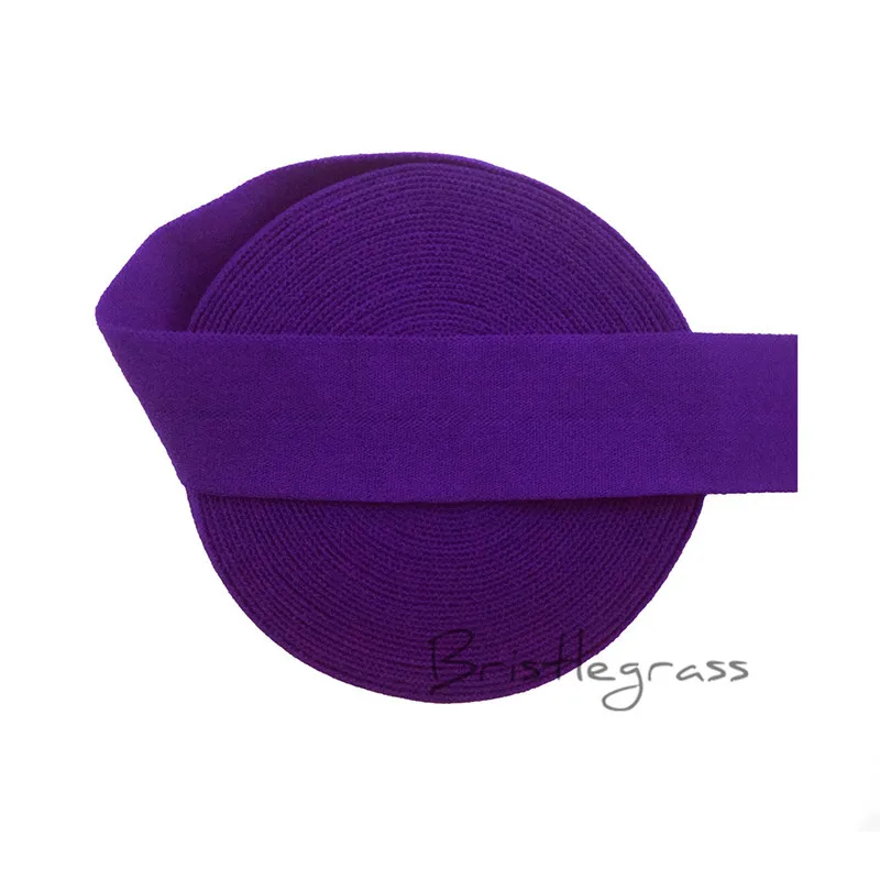 Purple BRISTLEGRASS 5 ярдов 3/" 20 мм твердые матовые враг складывающиеся эластичные спандекс атласные ленты Детские волосы платье с повязкой кружевной отделкой DIY шитье - Цвет: Purple
