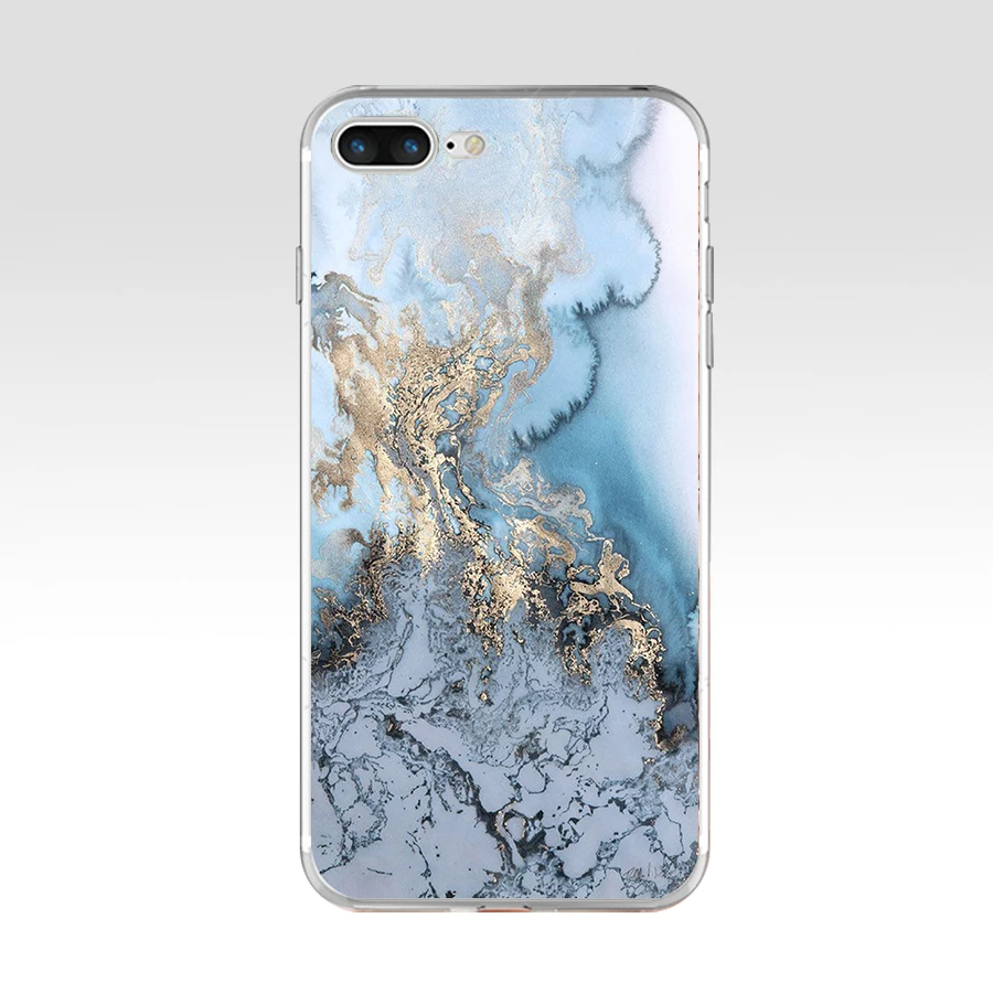 26AQ розовые синие чернила мрамор Мягкий ТПУ силиконовый чехол для Apple iPhone 6 6s 7 8 plus |