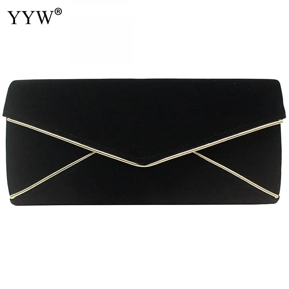 Элегантная красная велюровая Сумка-клатч для женщин вечерняя сумка черная