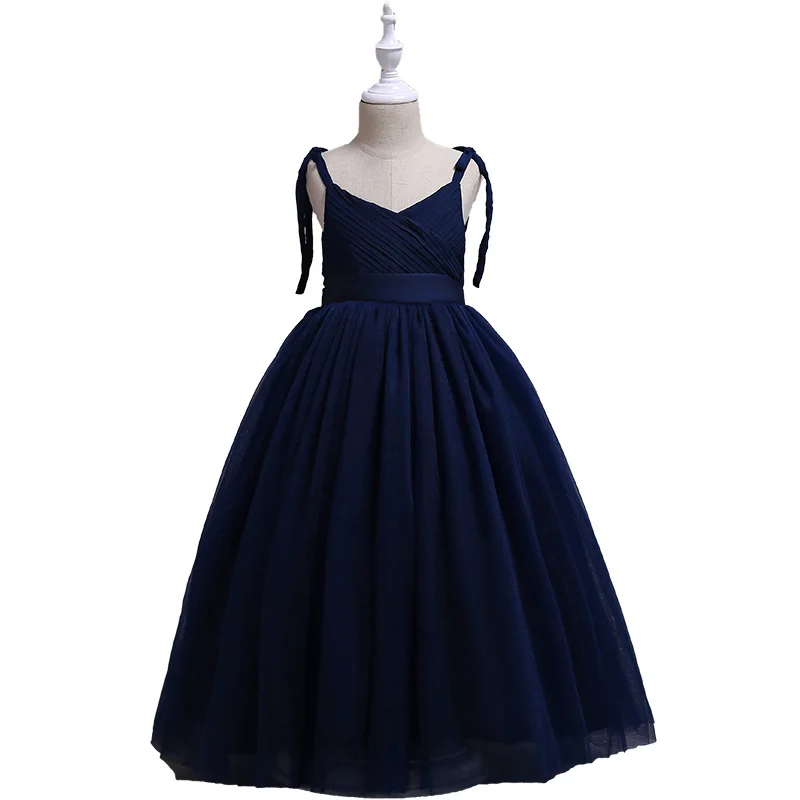 Летнее платье для девочек Детское с v-образным вырезом пикантный и в то же время