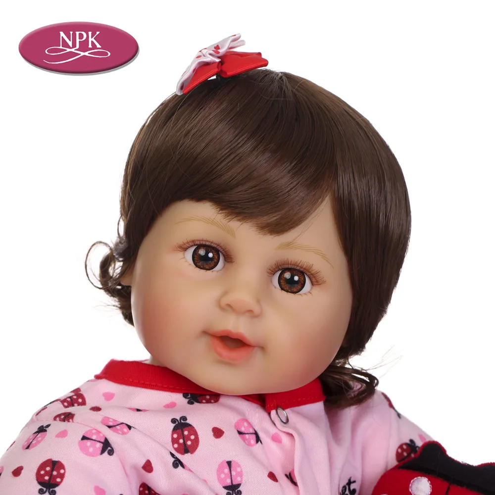 NPK 55 см силиконовая кукла Reborn Baby Realisitc Кукла Реалистичная Принцесса Девочка