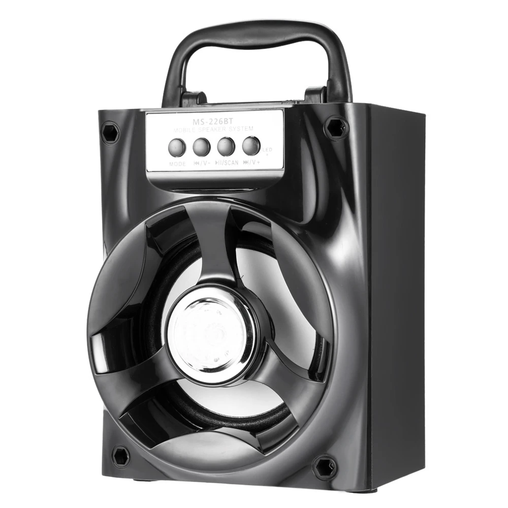Excelvan MS-226BT портативный Bluetooth динамик светодиодный подсветка Поддержка TF карты воспроизведения FM радио регулятор громкости