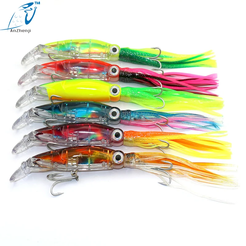 

2017 New 6pcs/lot 14cm 42g Squid Lure Wobbler Hard Bait Fish Fishing Lures For Trolling Bionic Artificial Bait Minnow China