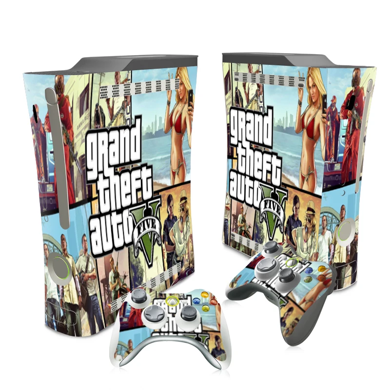 Grand Theft Auto V GTA 5 Наклейка для Xbox 360 консоль и контроллеры Скины наклейки Xbox360