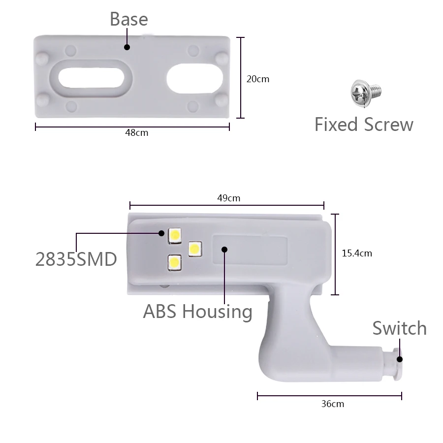 3 шт. универсальные светодиодсветодиодный светильники на шарнирах для шкафов