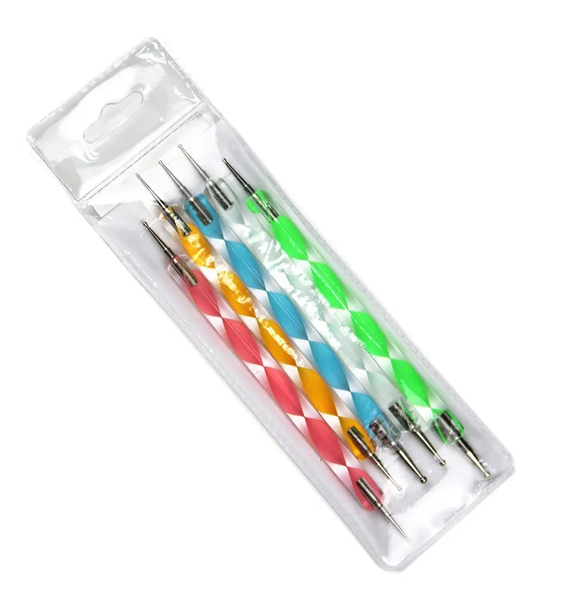 5 компл./лот профессиональные инструменты для дизайна ногтей точечных ручек