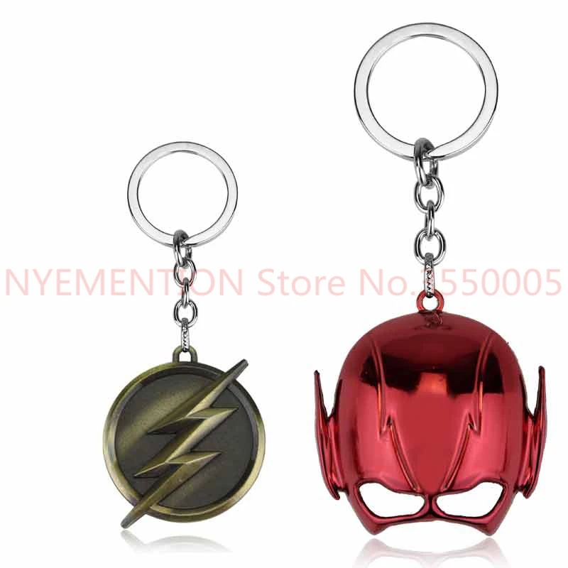 The Flash Lightning Keychain Red Gold Logo Metal Keyring Fashion Gift Key Chain Ring Holder for Car Souvenirs 100pcs | Украшения и