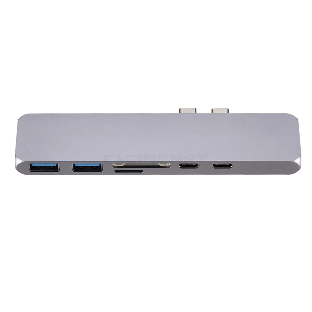 Адаптер type C 2 USB C 3,1-HDMI USB 3,0 кардридер type C концентратор док-станция конвертер Поддержка 4K для ноутбука Macbook