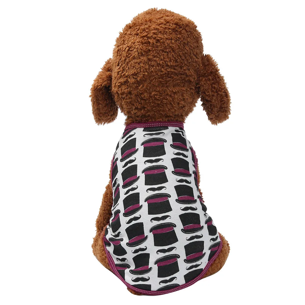 Transer футболка для собак ПЭТ жилет удобные дышащие шляпа усы красного цвета с