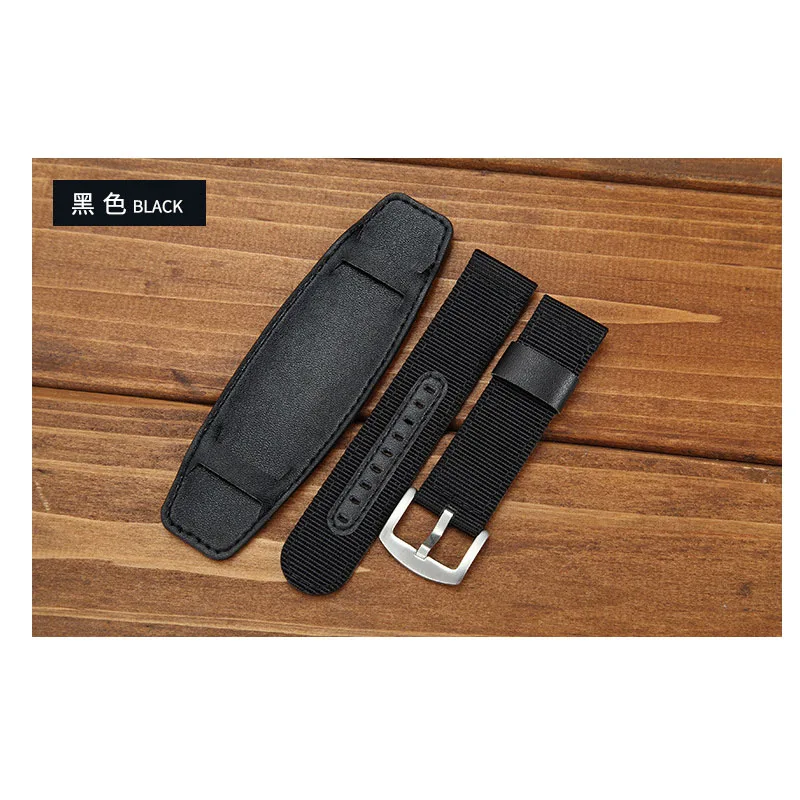 

18mm 20mm 22mm 24mm Nylon Watch Band Watchband Leather Strap Watch Straps Silver Stainless Steel Buckle pulseira relogio