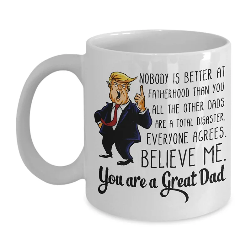 Забавные кофейные кружки с изображением отца Дональда Трампа керамическая чашка