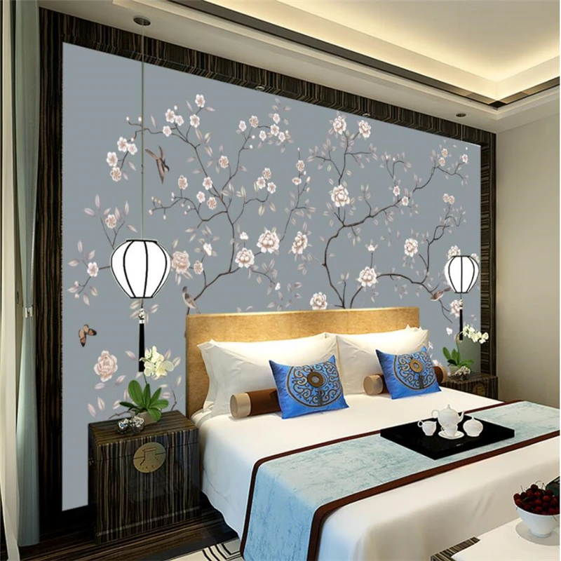 beibehang Wallpaper murals custom living room bedroom hand-painted birds European pattern mural home decoration painting | Обустройство