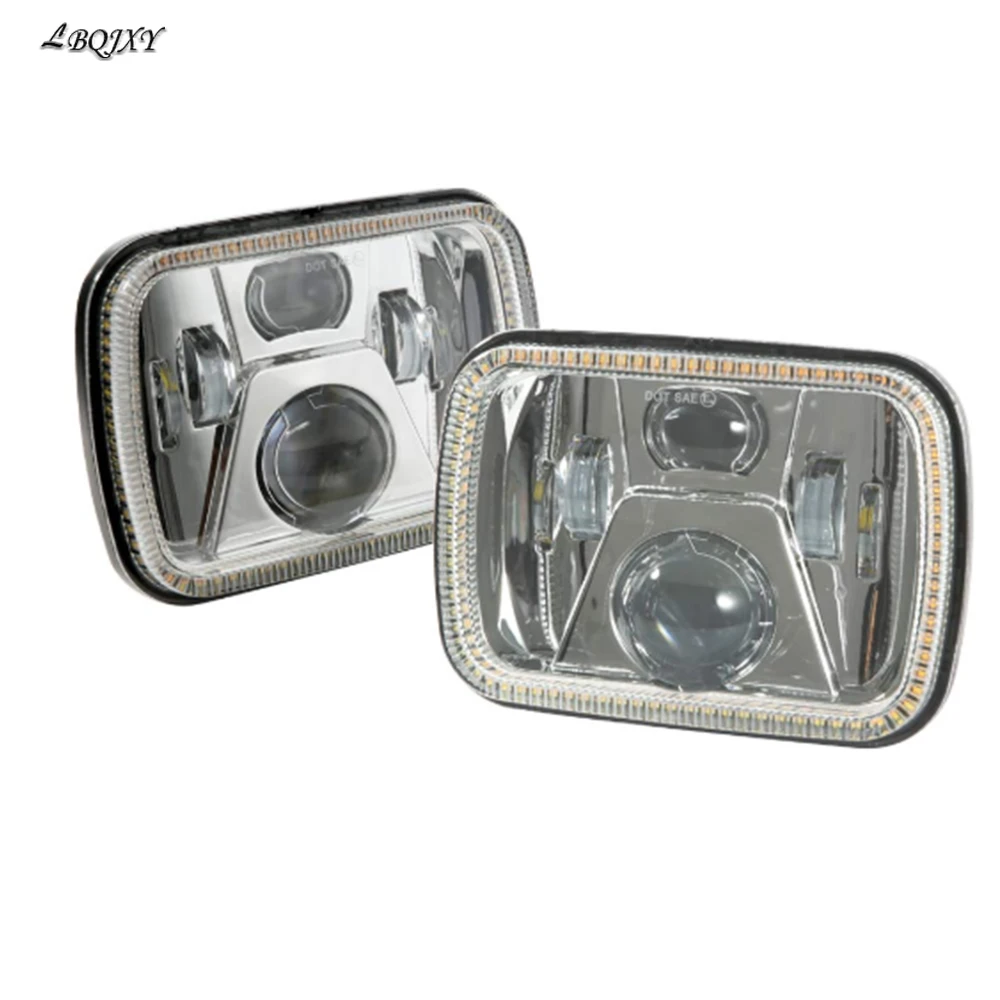 LBQJXY DOT 5x7 светодиодные фары 7x6 Hi/Low Led Sealed Beam налобный фонарь для Jeep Wrangler YJ Cherokee XJ Chevy