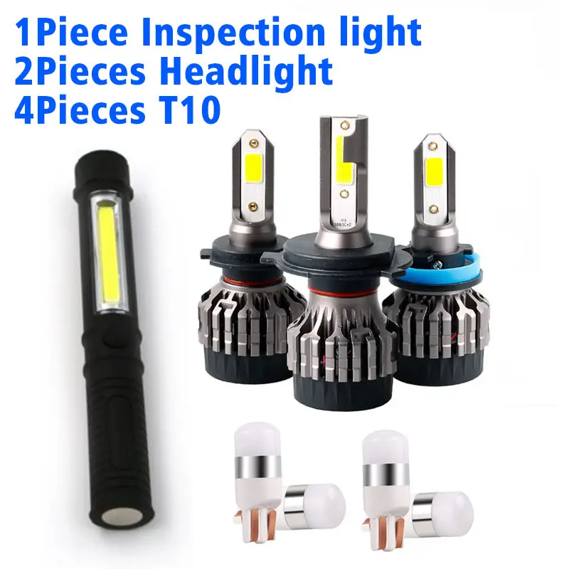 6000K Package C HLXG 2 шт. мини H4 Led H1 H7 автомобилей головной светильник 50 Вт 8000LM nebbia H8 H9 H11 9005 HB3 9006 HB4 6000K лампы светильник авто аксессуары - Испускаемый цвет: 6000K Package C
