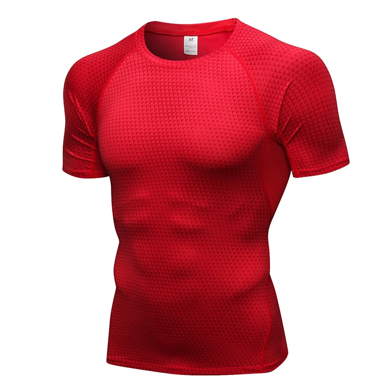 Новая быстросохнущая дышащая спортивная рубашка для тренажерного зала мужские