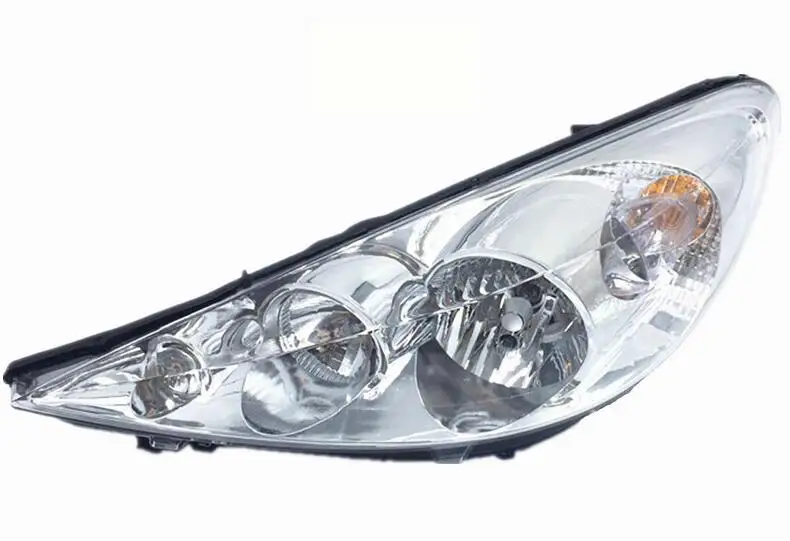White color CAPQX 1 шт. для peugeot 207 09-13 бампер передний головной светильник лампы в сборе черный фон+ белый фон - Цвет: White color