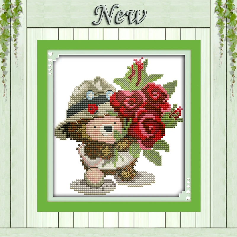 Набор для вышивки крестиком Ежик DMC 11CT 14CT с рисунком животного рисунок на ткани |